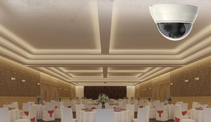 Security systems in party hall