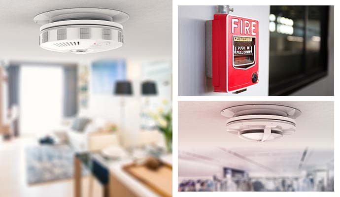 installed fire and smoke detection system
