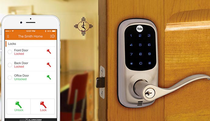 Installed home automation system in the door