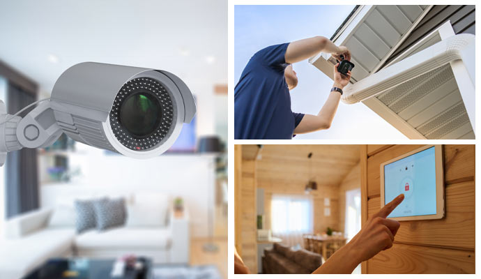 Security camera and interactive home security installed